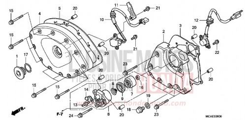 GAINE DE PROTECTION AVANT/COUVERCLE BOITE VITESSES GL1800F de 2015